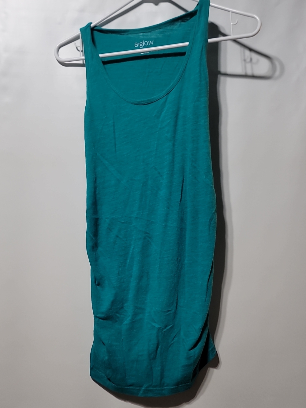 a:glow Teal Scoop Neck Maternity Tank Top